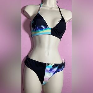 Small Bikini , sunset / palm tree design